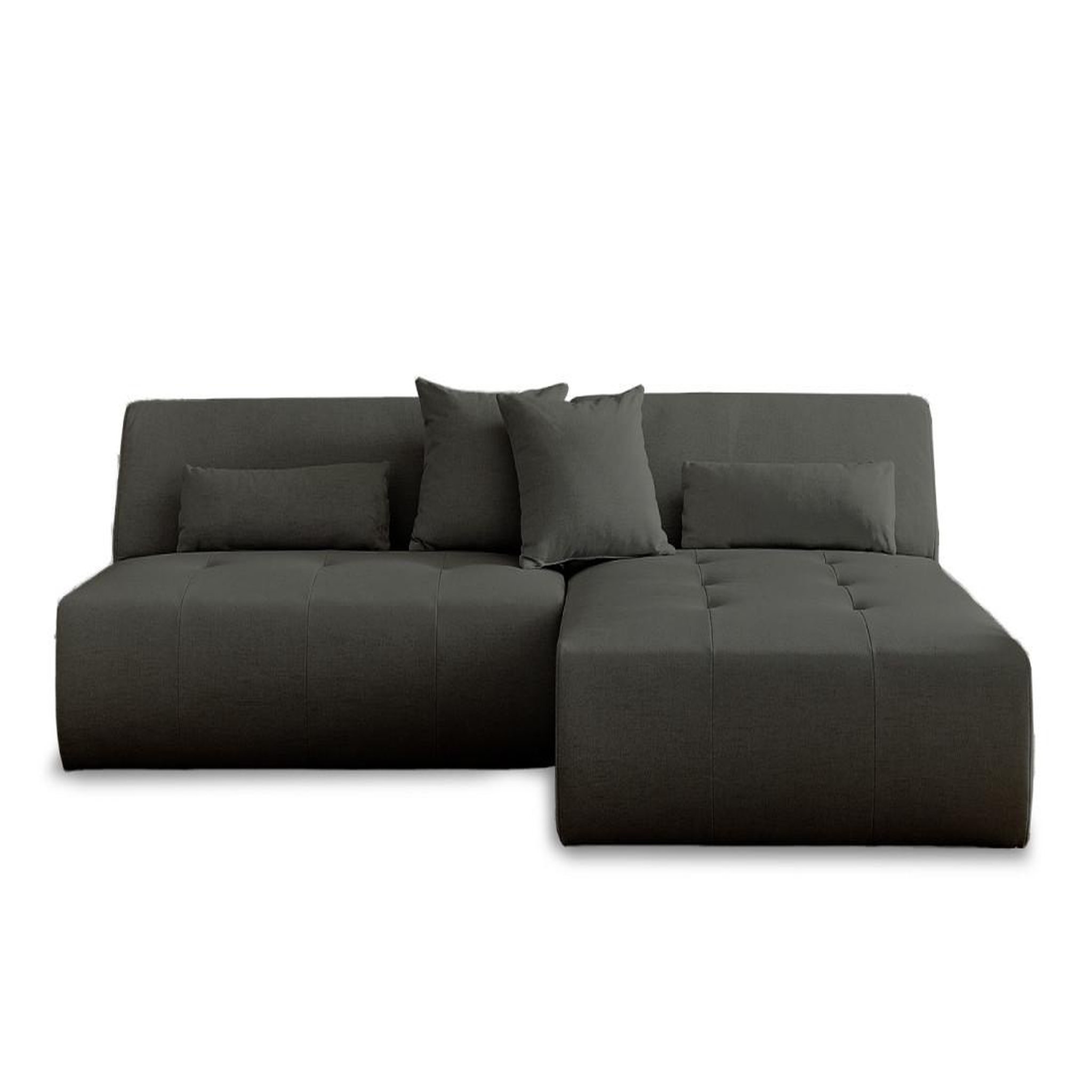 Voir la diapositive 1 : LISA DESIGN Onyx - canapé modulable d'angle réversible 4 places - en tissu