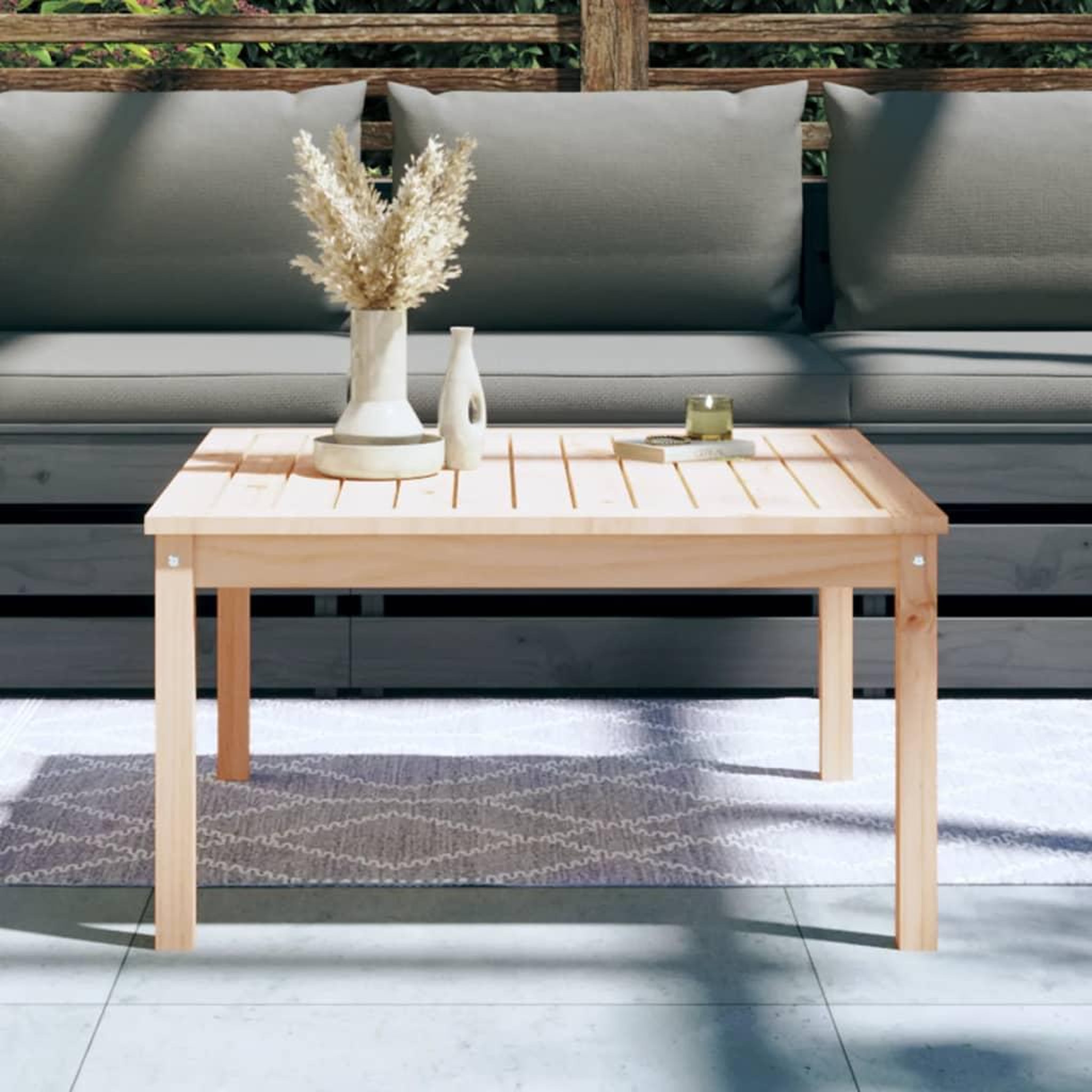 Voir la diapositive 3 : VIDAXL Table de jardin 82,5x82,5x45 cm bois massif de pin