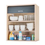 Voir la diapositive 3 : Rangement de cuisine à rideau coloris chêne L60 cm - COOKING
