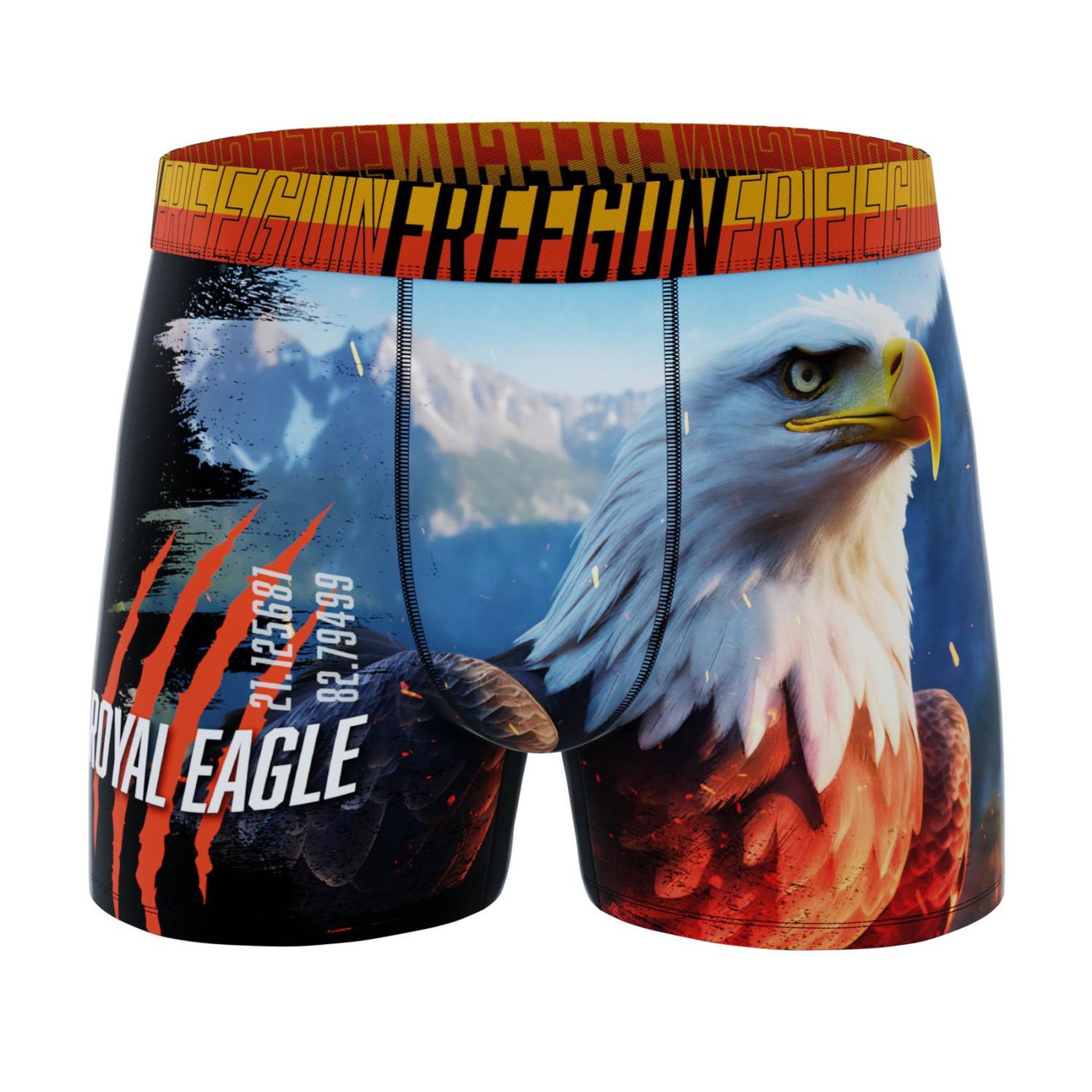 Voir la diapositive 4 : FREEGUN Lot de 5 boxers homme Wild Animals