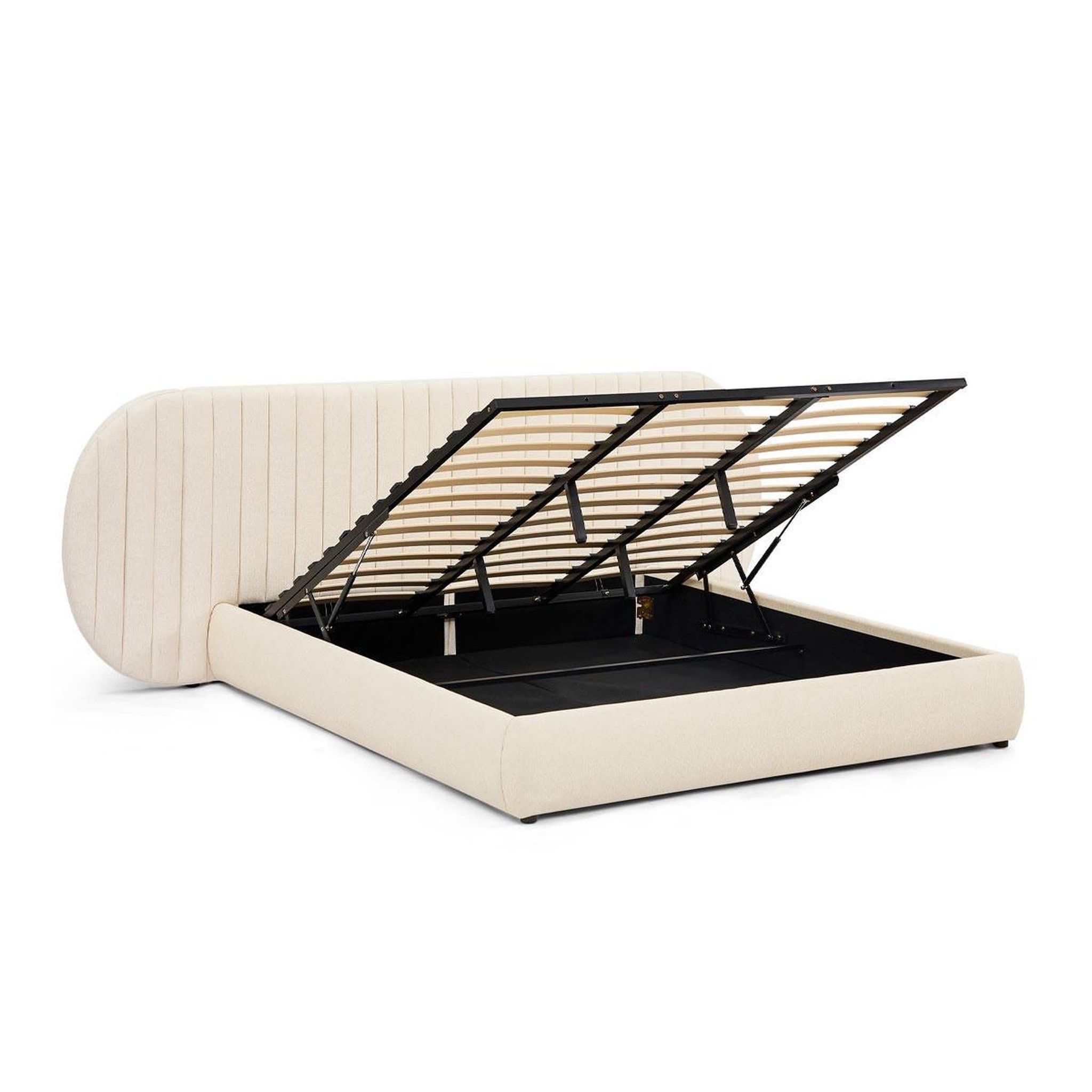 Voir la diapositive 2 : Paris Prix Lit coffre tête de lit modulable  comfy  160x200cm beige