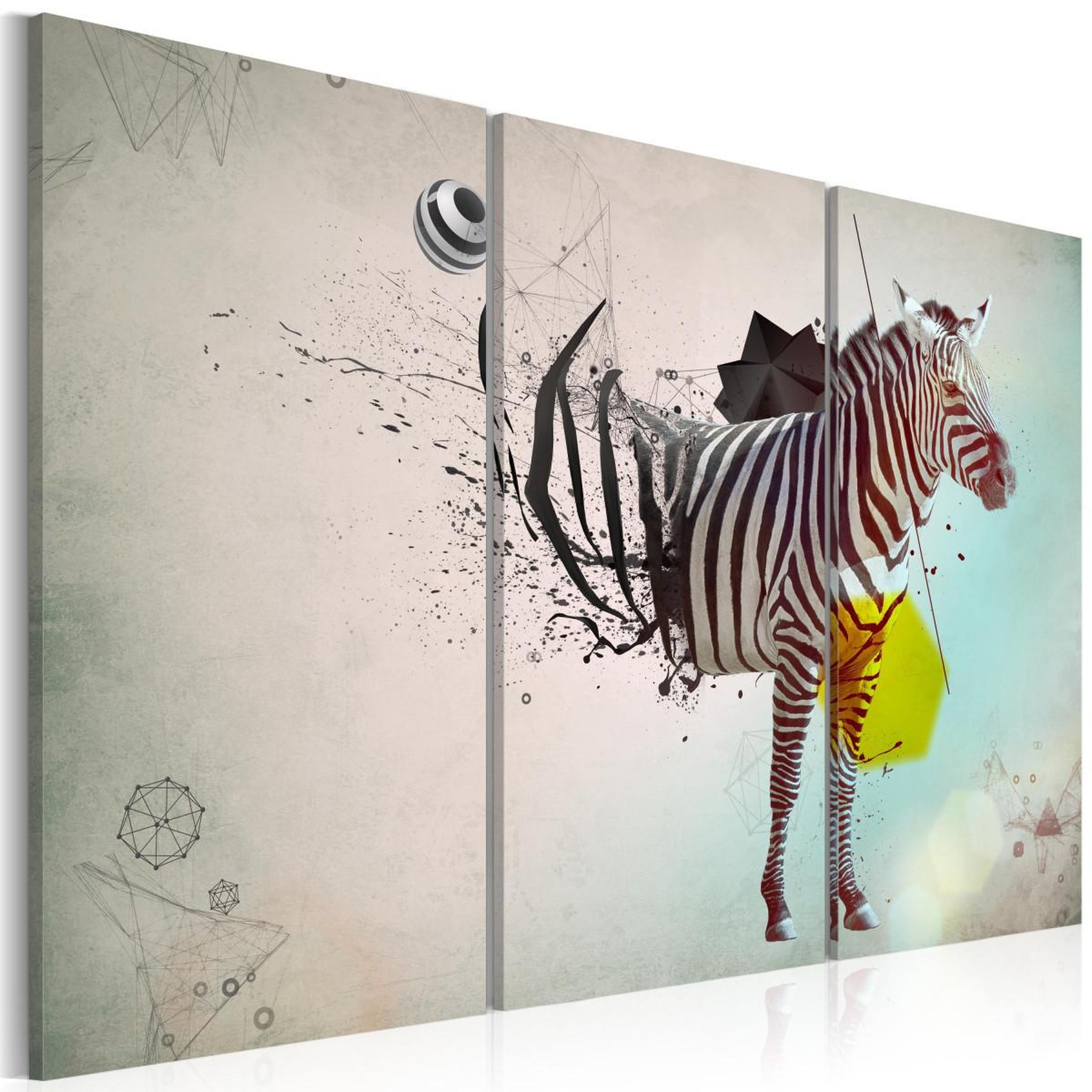Voir la diapositive 1 : Paris Prix Tableau imprimé  zèbre abstraction