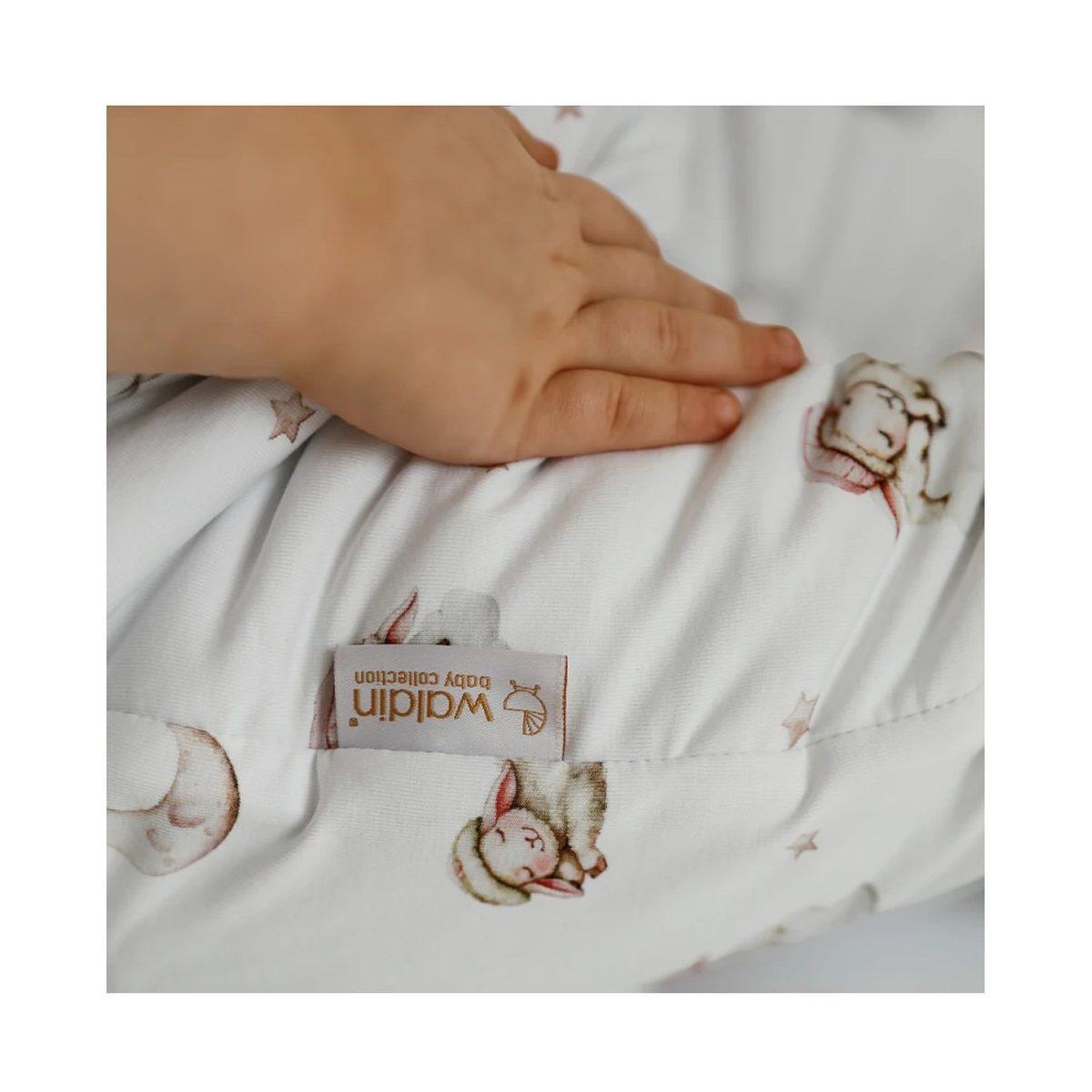 Voir la diapositive 4 : WALDIN Gigoteuse à jambes en coton 2,5 TOG - taille S (1-2 ans) - motif berceuse, blanc