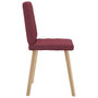 Voir la diapositive 5 : VIDAXL Chaises a manger lot de 2 rouge bordeaux tissu