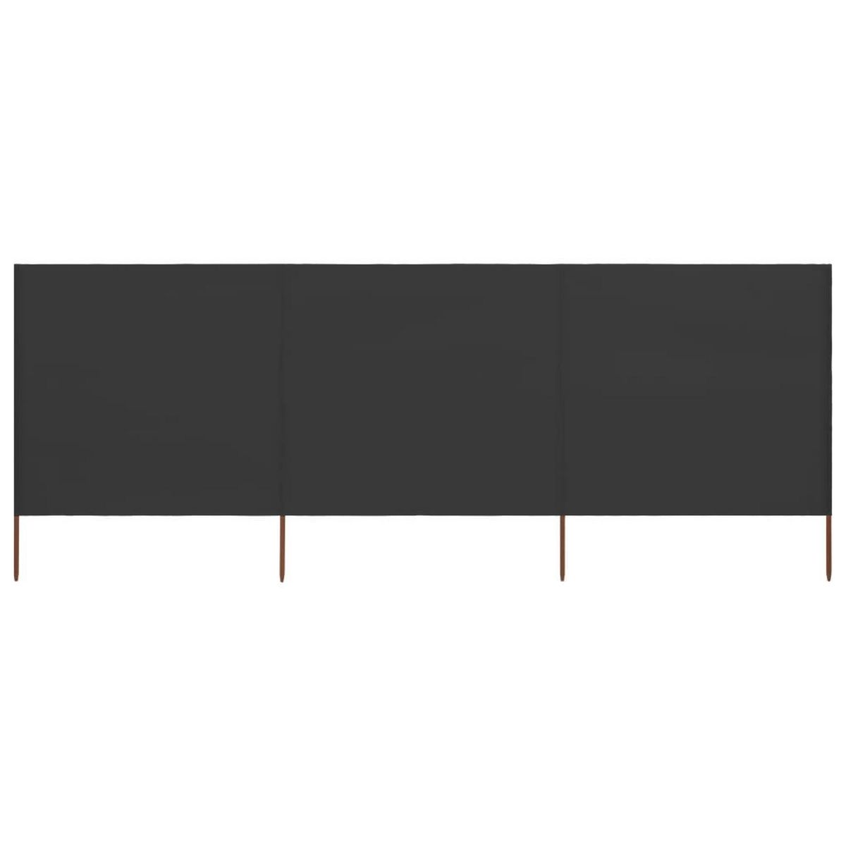 VIDAXL Paravent 3 panneaux Tissu 400 x 120 Anthracite