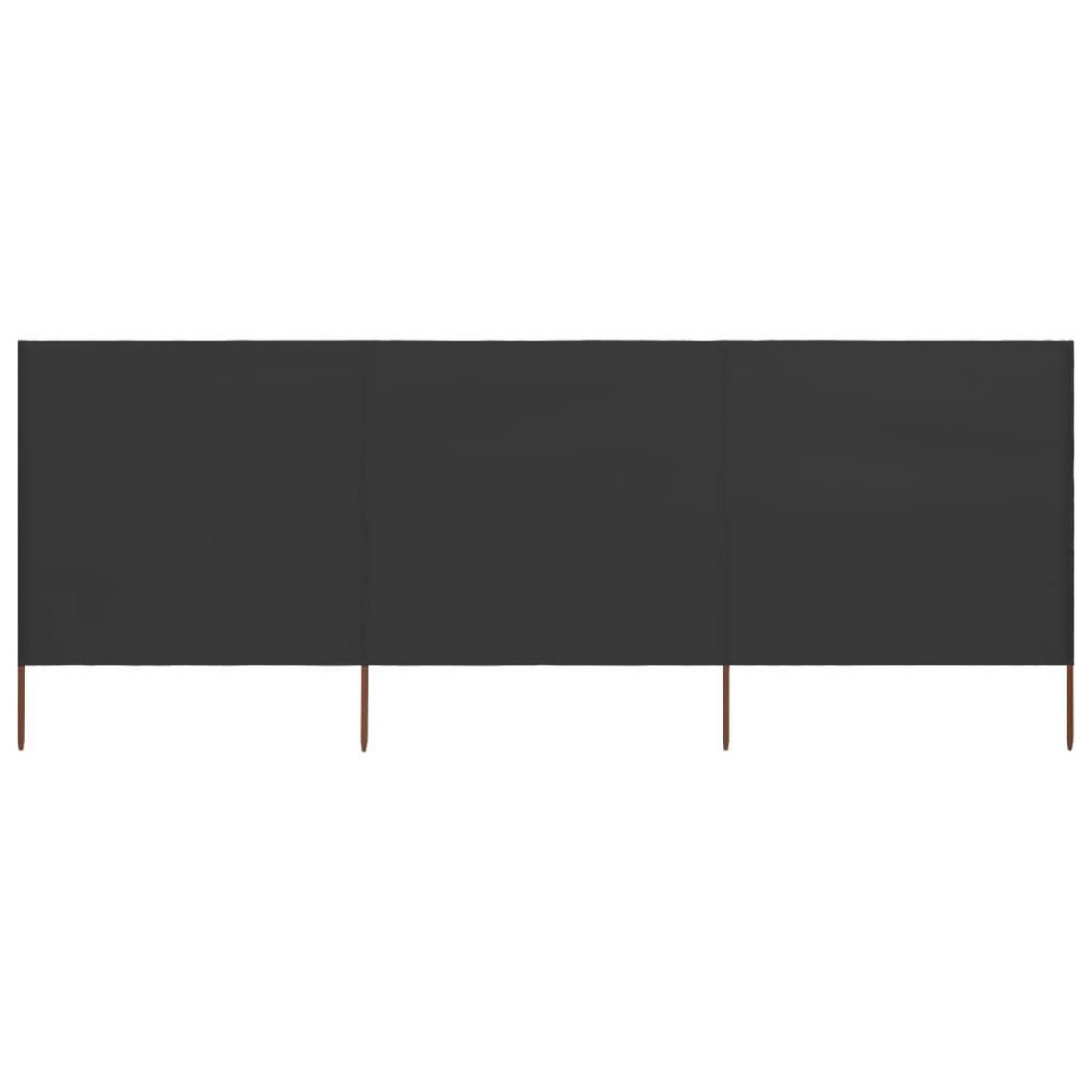VIDAXL Paravent 3 panneaux Tissu 400 x 120 Anthracite