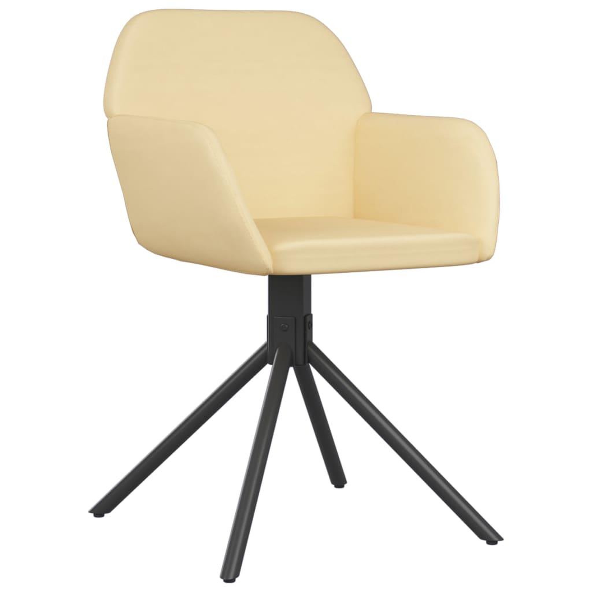 Voir la diapositive 3 : VIDAXL Chaises pivotantes a manger lot de 2 Creme Velours