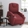 Voir la diapositive 1 : VIDAXL Fauteuil inclinable de massage electrique rouge bordeaux