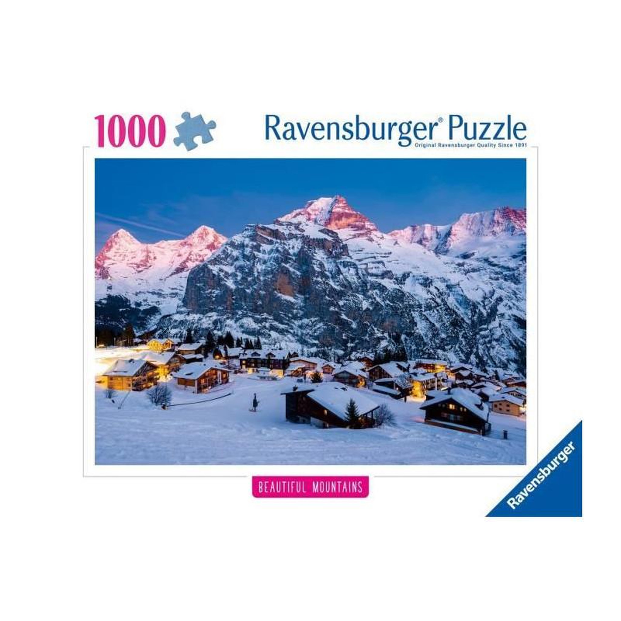 Voir la diapositive 2 : RAVENSBURGER Puzzle 1000 pièces L'Oberland bernois Mürren – Ravensburger – Collection Highlights – Dès 14 ans – Adulte & Enfant