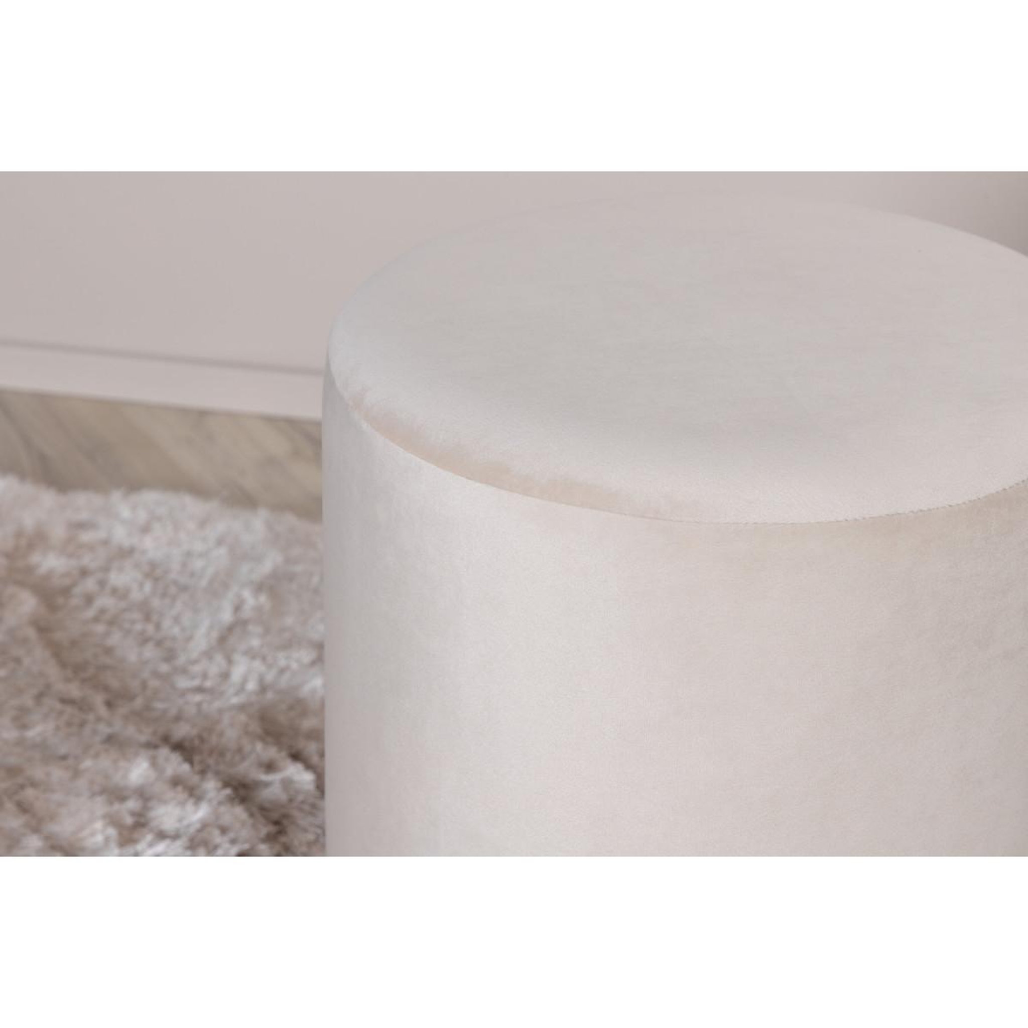 Voir la diapositive 6 : Paris Prix Pouf en velours  benji  42cm beige