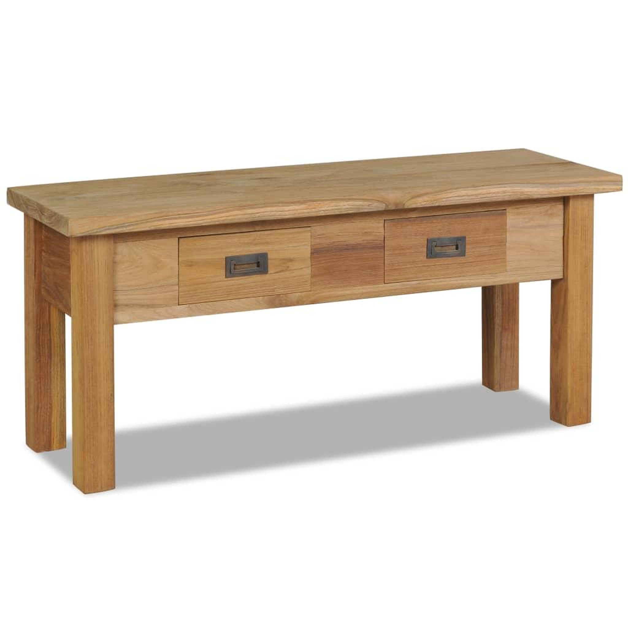 VIDAXL Banc d'entree teck massif 90 x 30 x 40 cm