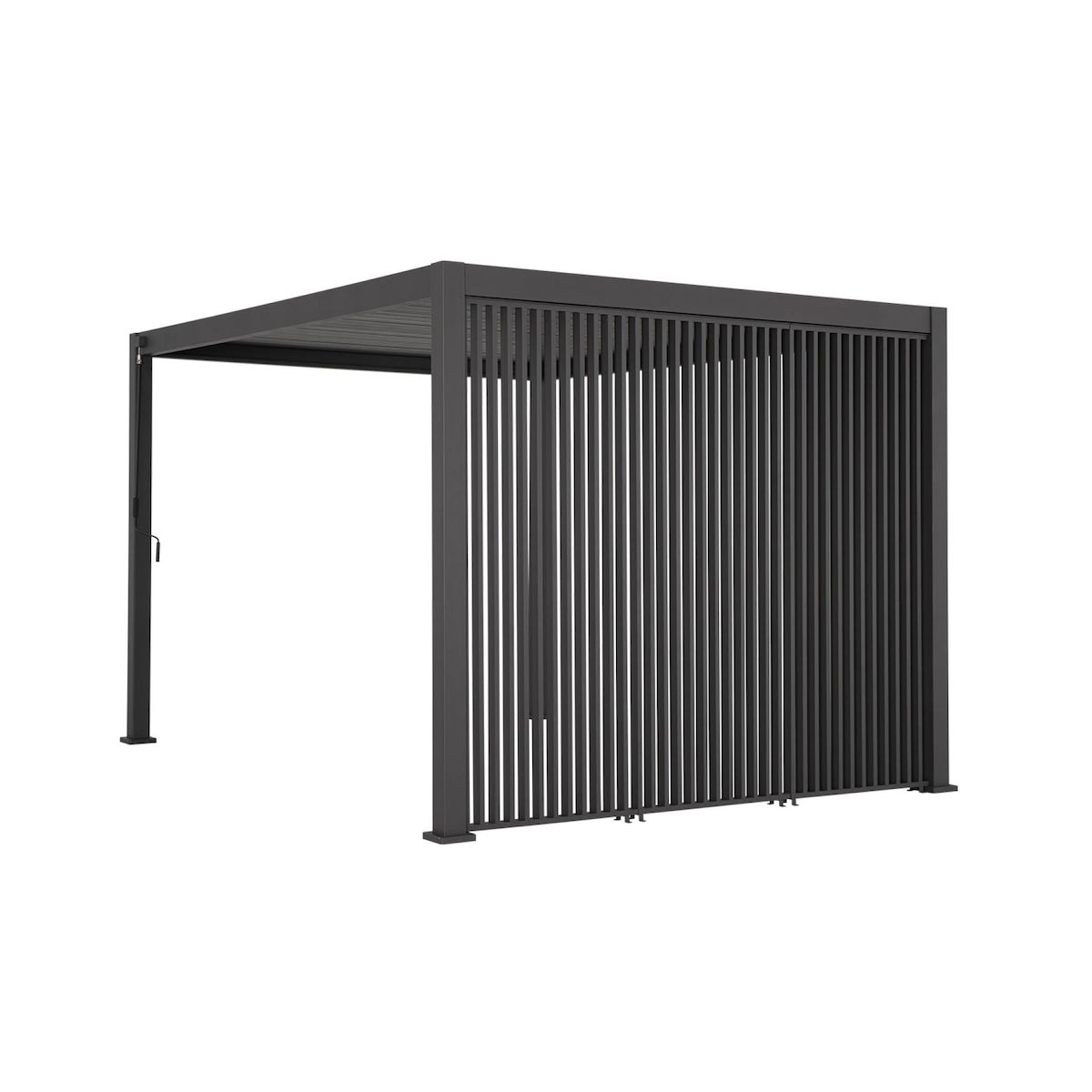 SWEEEK Triomphe persienne verticale 4m. aluminium. panneau brise vue. anthracite