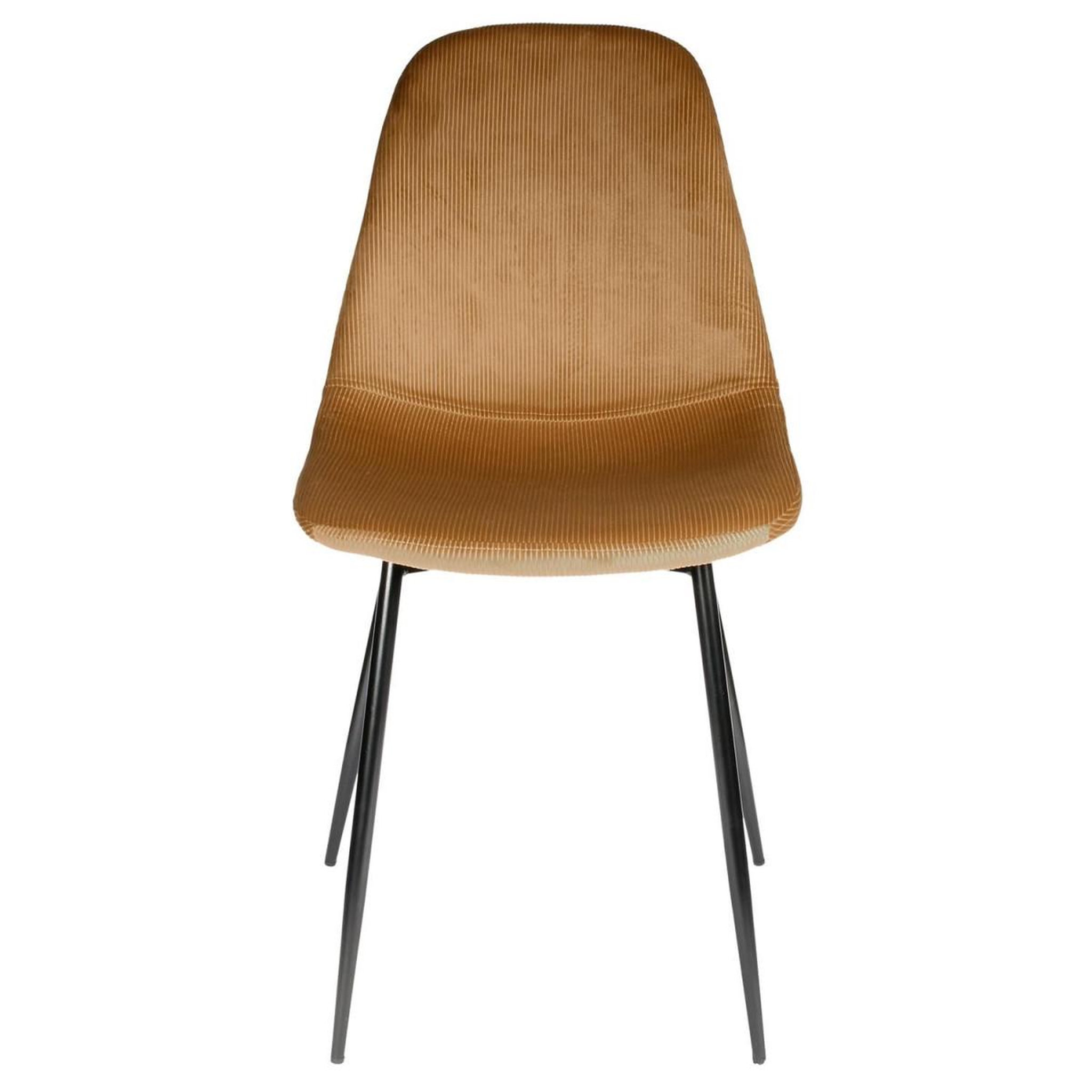 Voir la diapositive 3 : The Home Deco Factory Lot de 4 chaises velours  giulia  85cm moutarde