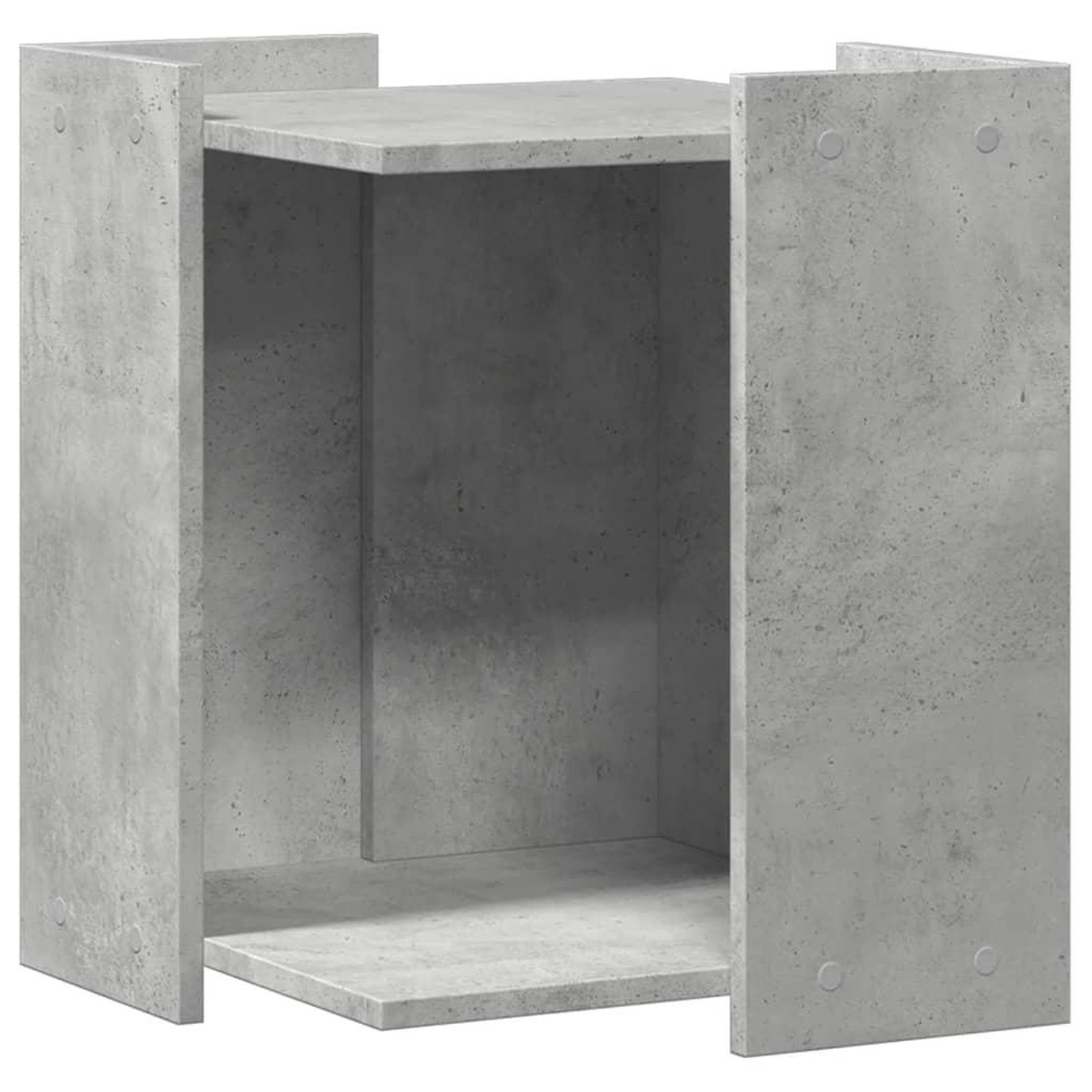 Voir la diapositive 2 : VIDAXL Meuble de bac a litiere pour chat gris beton bois d'ingenierie
