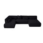 Voir la diapositive 6 : LISA DESIGN Onyx - canapé panoramique d'angle gauche - 7 places - en tissu mailles 3d