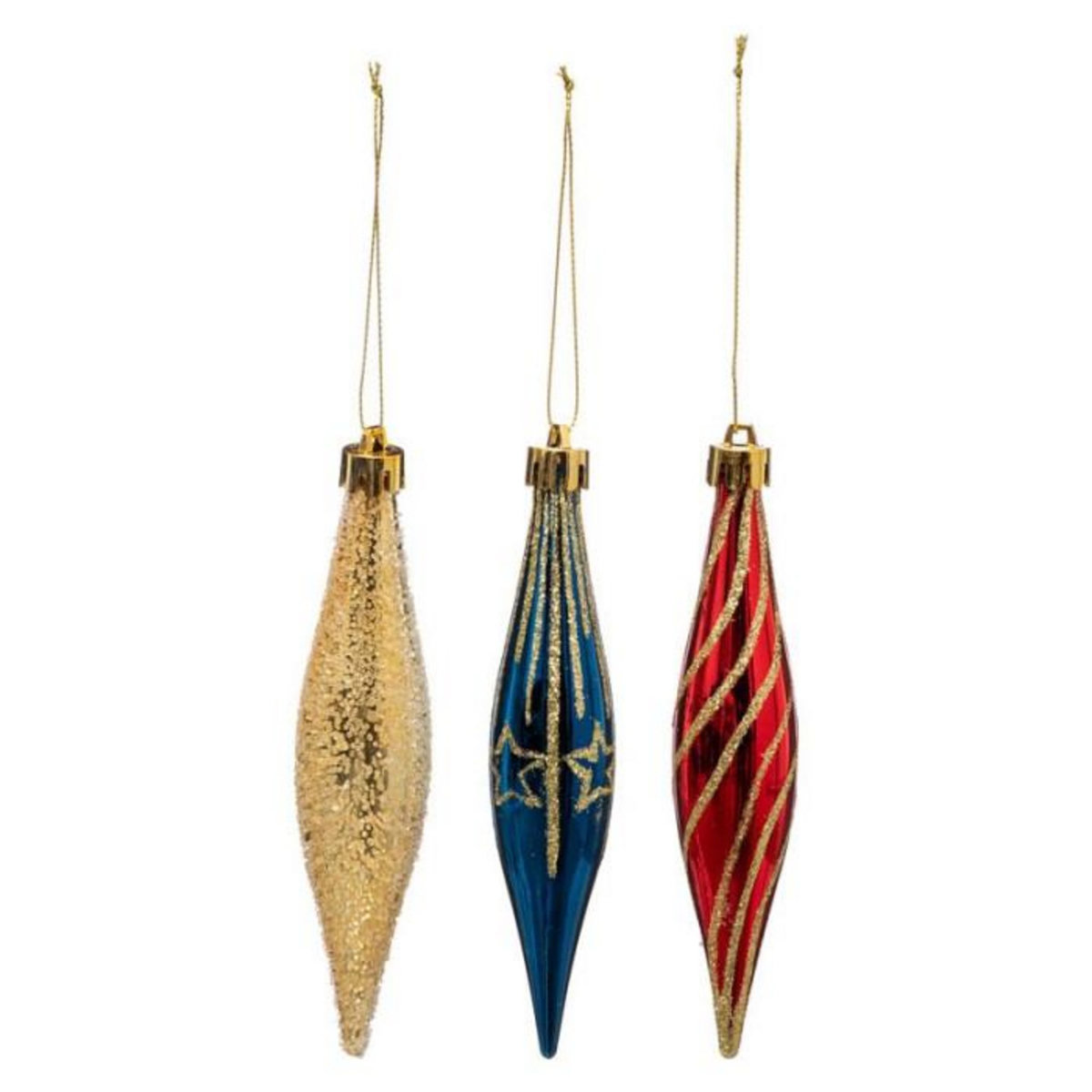 FEERIC LIGHT & CHRISTMAS Sujet de Noël 3 Glaçons  La Piste  15cm Multicolore