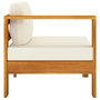 Voir la diapositive 4 : VIDAXL Canape de jardin 4 places et coussins blanc creme Bois d'acacia