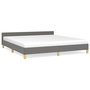 Voir la diapositive 2 : VIDAXL Cadre de lit sans matelas gris fonce 160x200 cm tissu