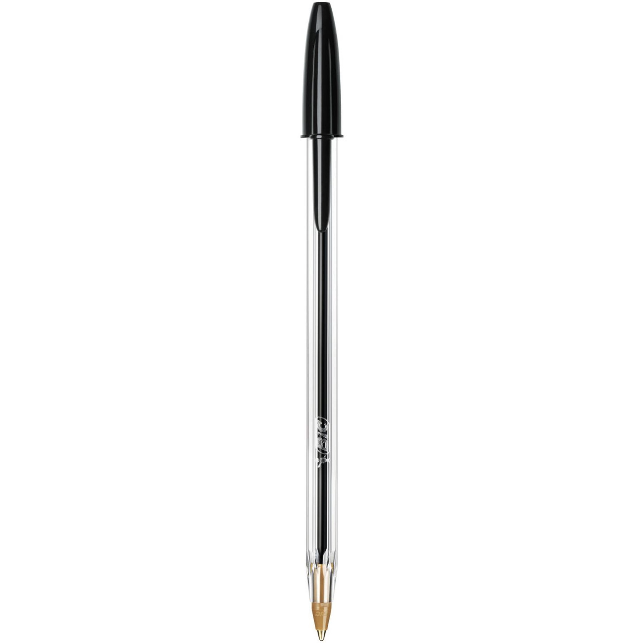 Voir la diapositive 3 : BIC Lot de 10 stylos bille pointe moyenne noir CRISTAL ORIGINAL