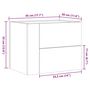 Voir la diapositive 6 : VIDAXL Tables de chevet murales 2 pcs gris beton 45x30x35 cm