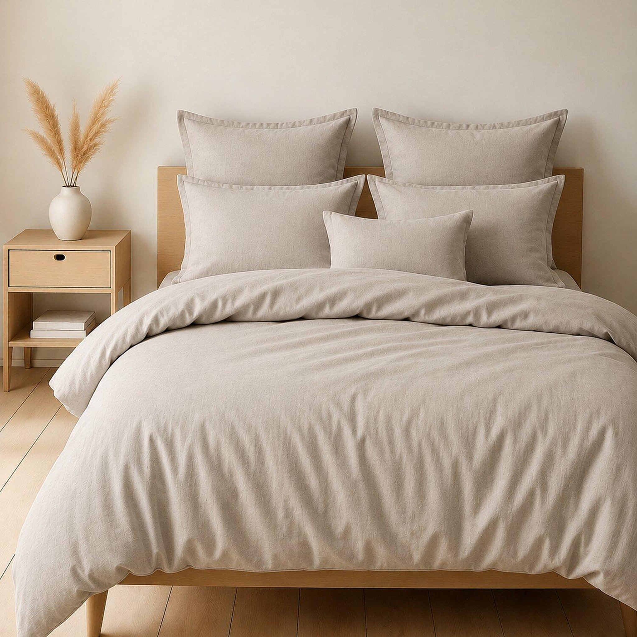 Voir la diapositive 3 : Home collection Paire de taies d'oreiller 100% coton 57fils
