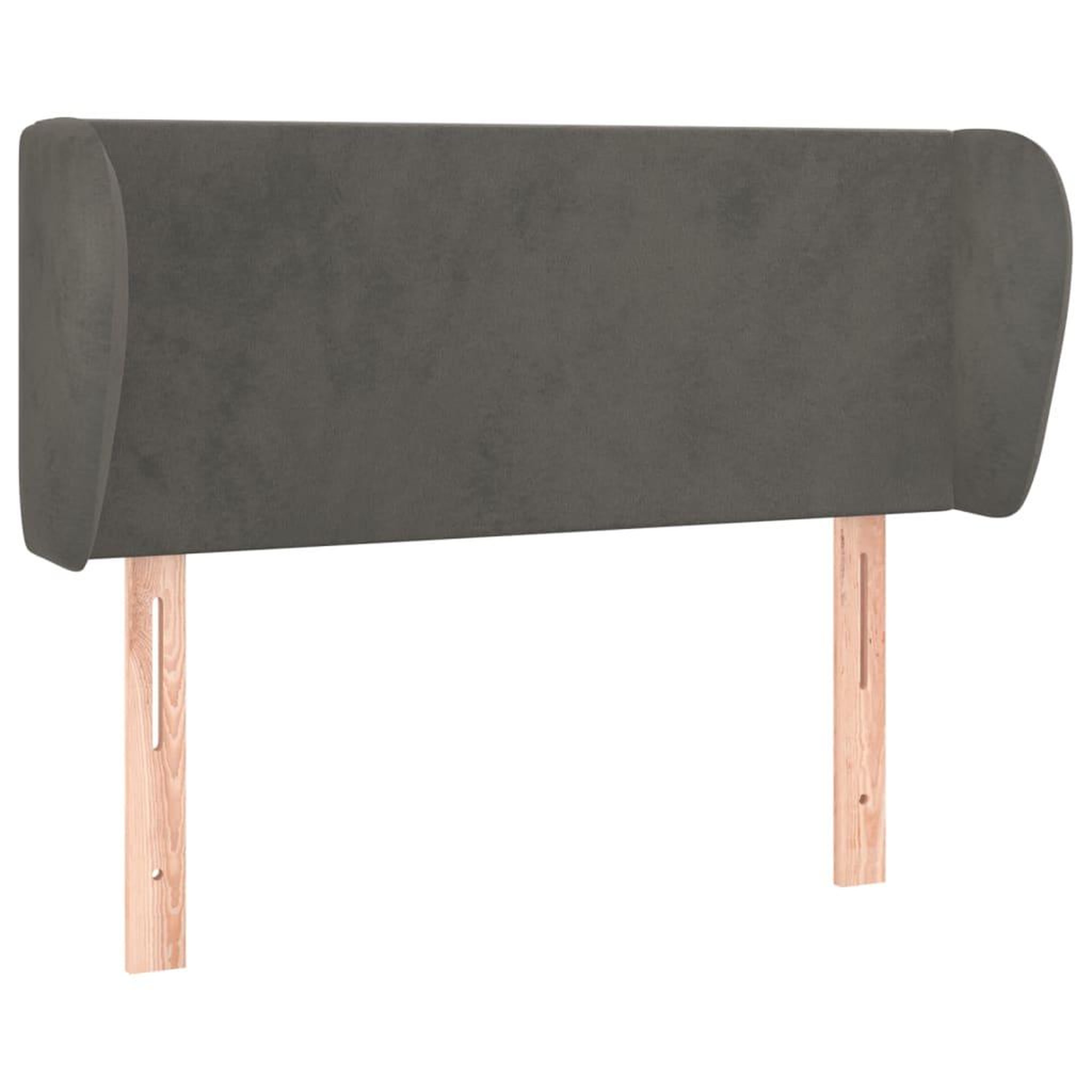 Voir la diapositive 2 : VIDAXL Tete de lit avec oreilles Gris fonce 103x23x78/88 cm Velours