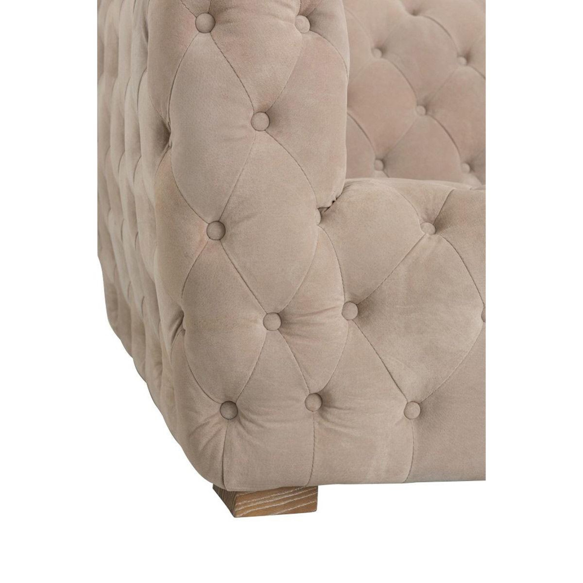 Voir la diapositive 5 : J-LINE Canapé 3 places capitonné  royal  239cm beige