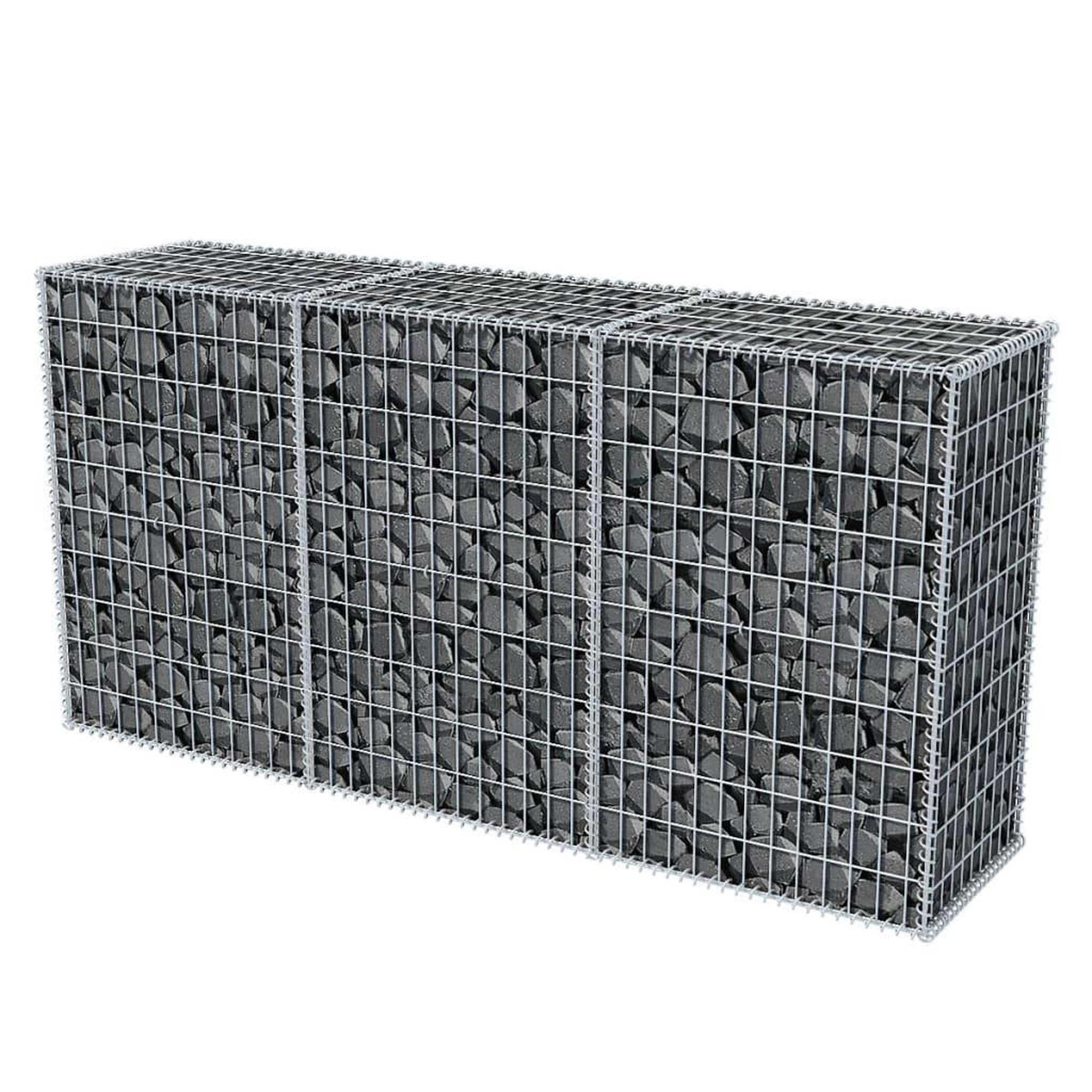 Voir la diapositive 3 : VIDAXL Panier de gabion Acier galvanise 200x50x100 cm