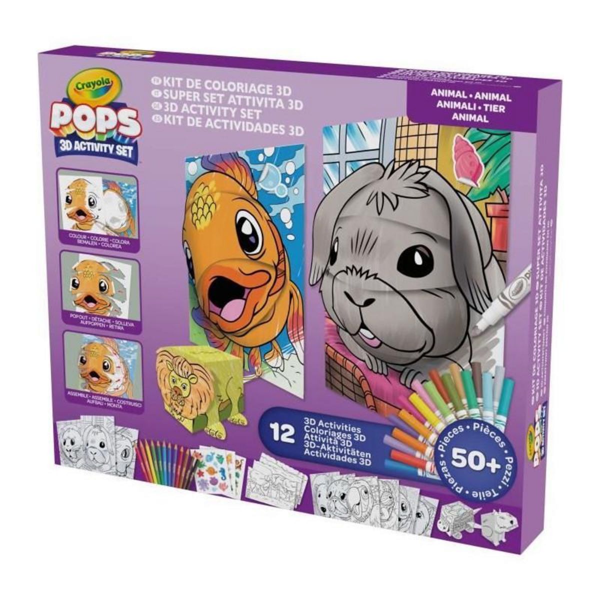 Crayola Créatif - CRAYOLA - POPS 3D Color Pops Gift Set - Plus de 12 activités en 3D! Des 6 ans