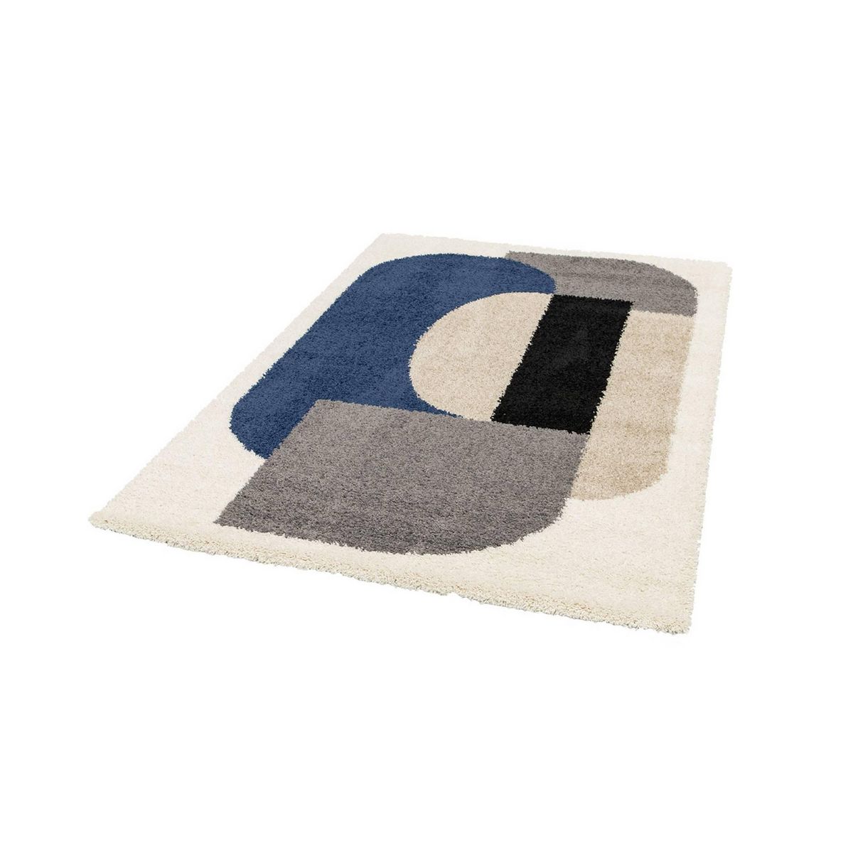 SWEEEK Tapis intérieur shaggy, motifs géométriques, multicolore