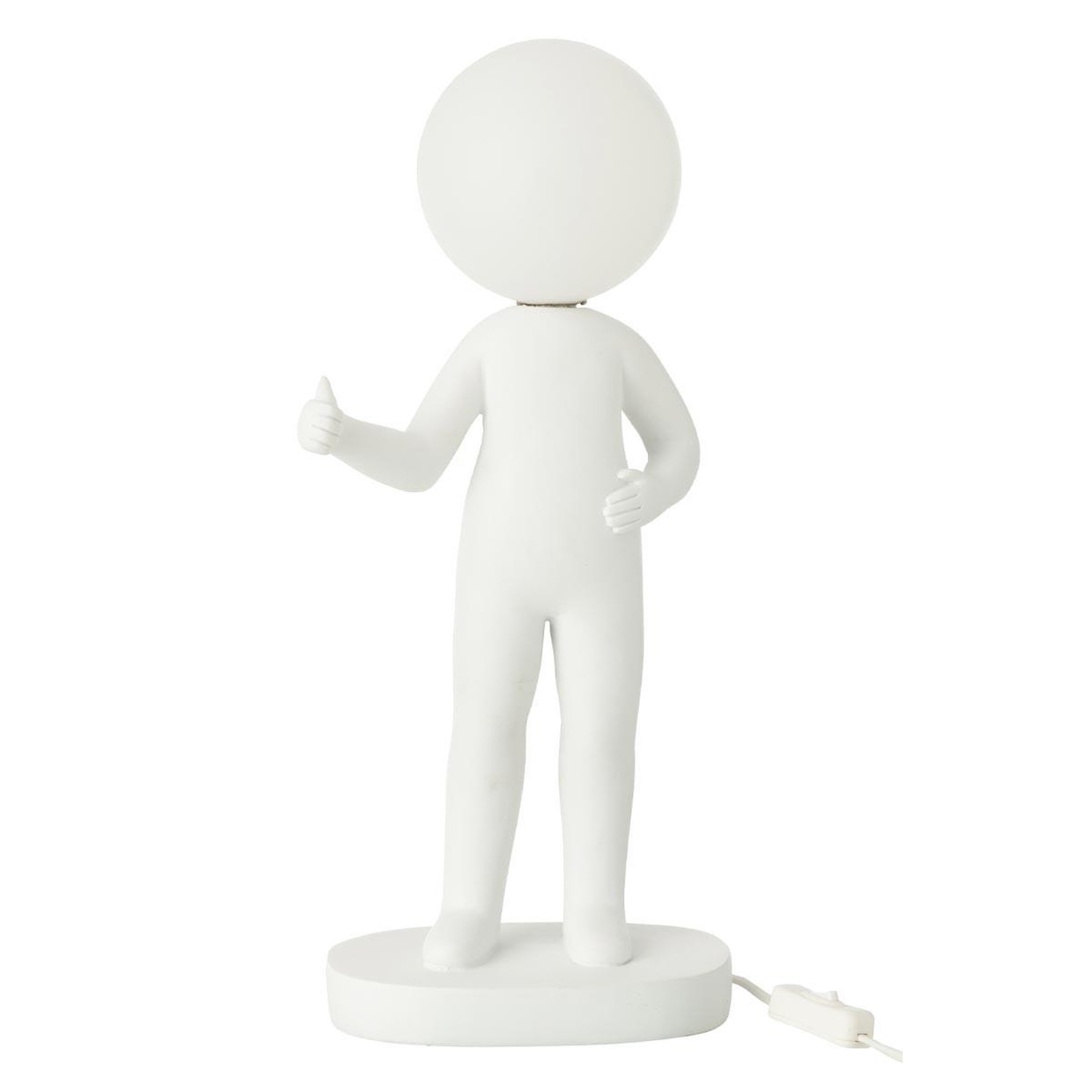 J-LINE Lampe à poser en résine  pouces  44cm blanc