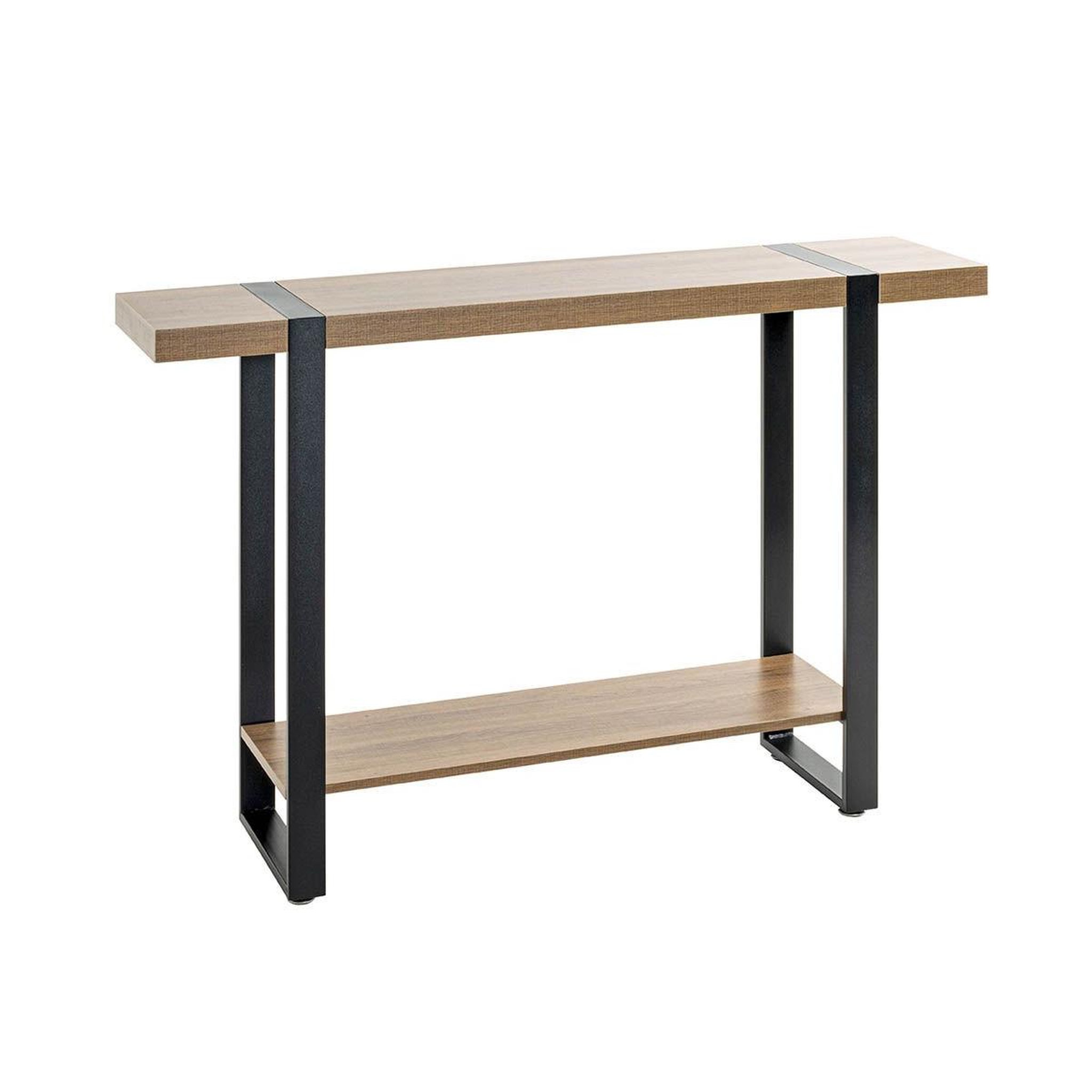 Paris Prix Console design  miranda  120cm chêne foncé & noir