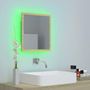 Voir la diapositive 5 : VIDAXL Miroir LED de salle de bain Chene sonoma 40x8,5x37 cm Acrylique