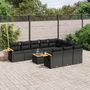 Voir la diapositive 1 : VIDAXL Salon de jardin 11 pcs avec coussins noir resine tressee