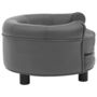 Voir la diapositive 4 : VIDAXL Canape pour chien Gris 48x48x32 cm Peluche et similicuir