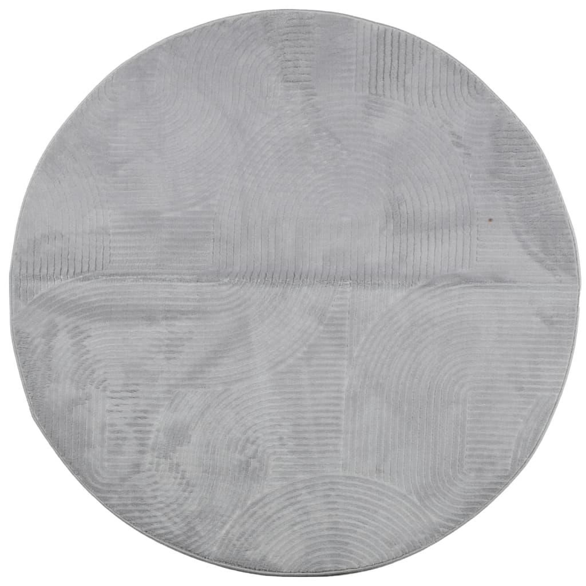 Voir la diapositive 2 : VIDAXL Tapis IZA poils courts style scandinave gris Ø 120 cm