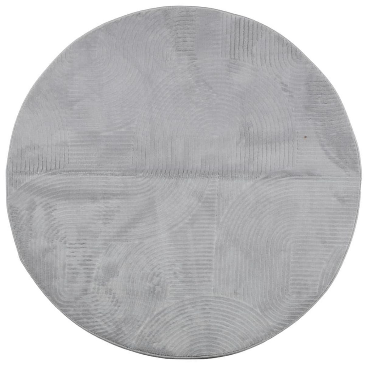 VIDAXL Tapis IZA poils courts style scandinave gris Ø 120 cm