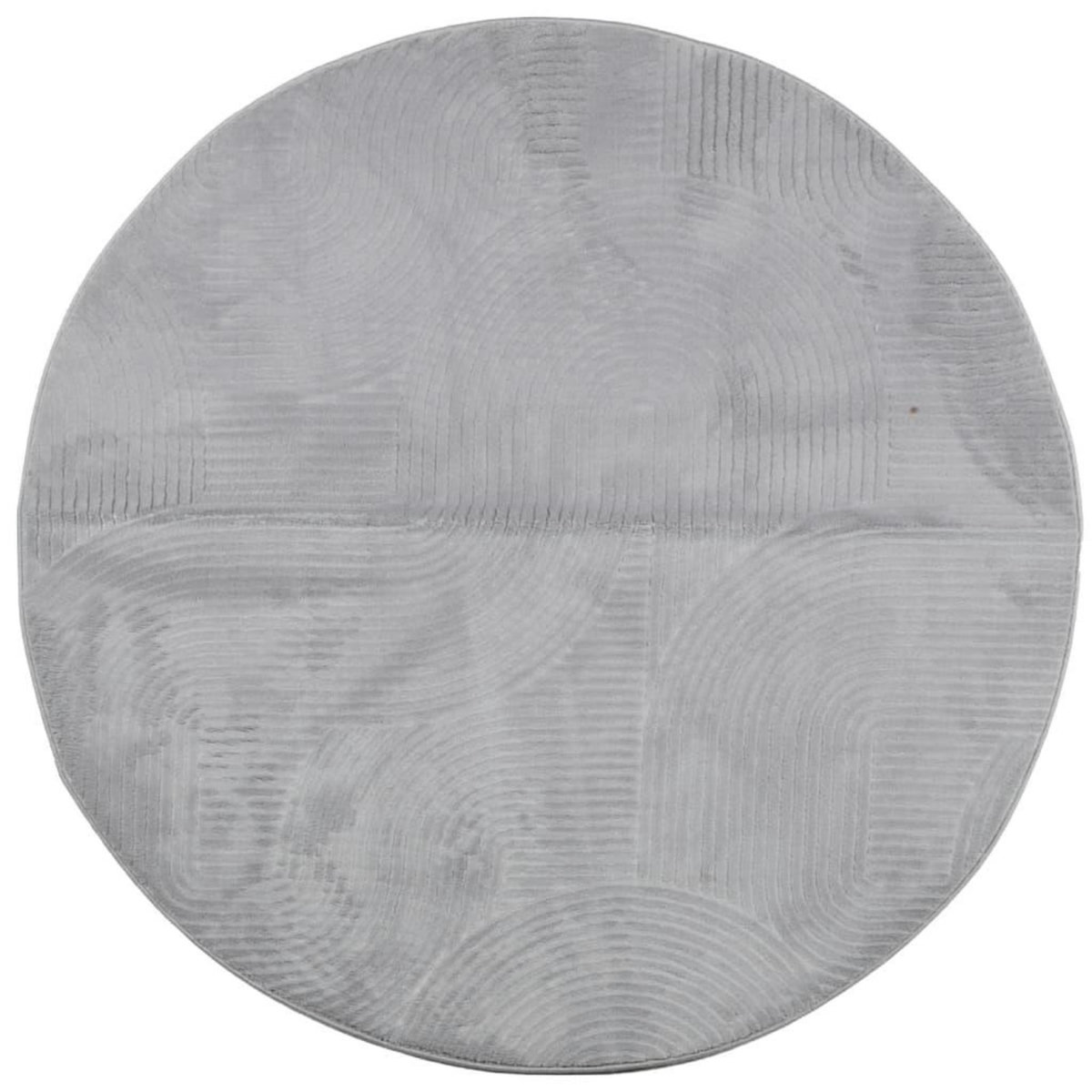 VIDAXL Tapis IZA poils courts style scandinave gris Ø 120 cm