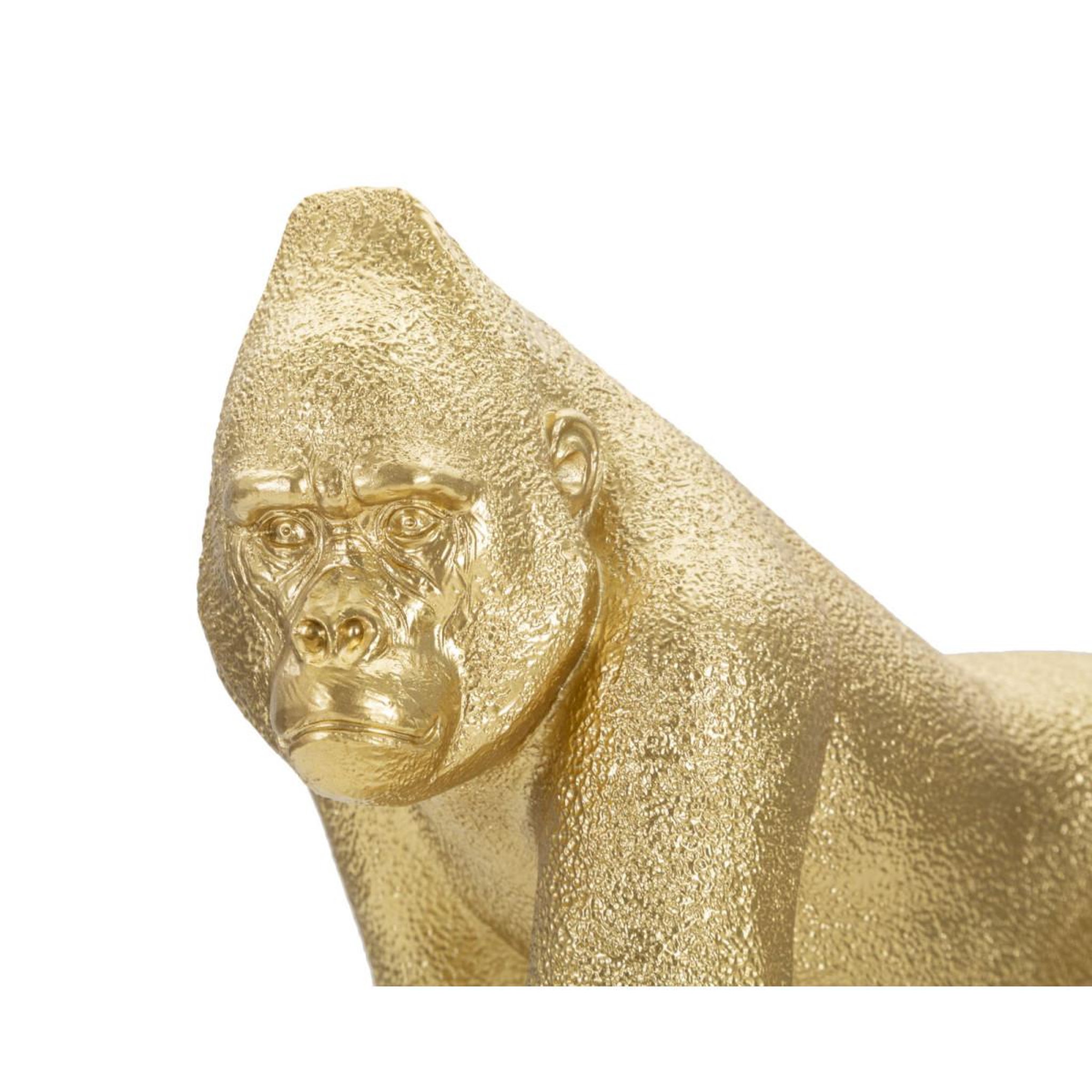 Voir la diapositive 3 : Paris Prix Statuette design en résine  gorille  29cm or