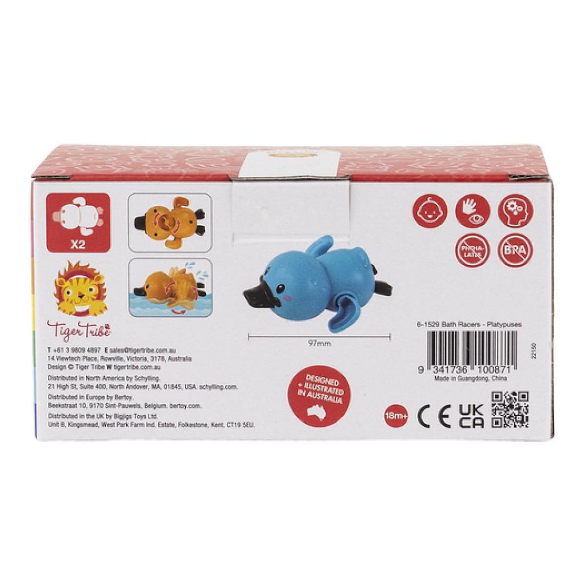 TIGER TRIBE Lot de 2 ornithorynques jouets de bain