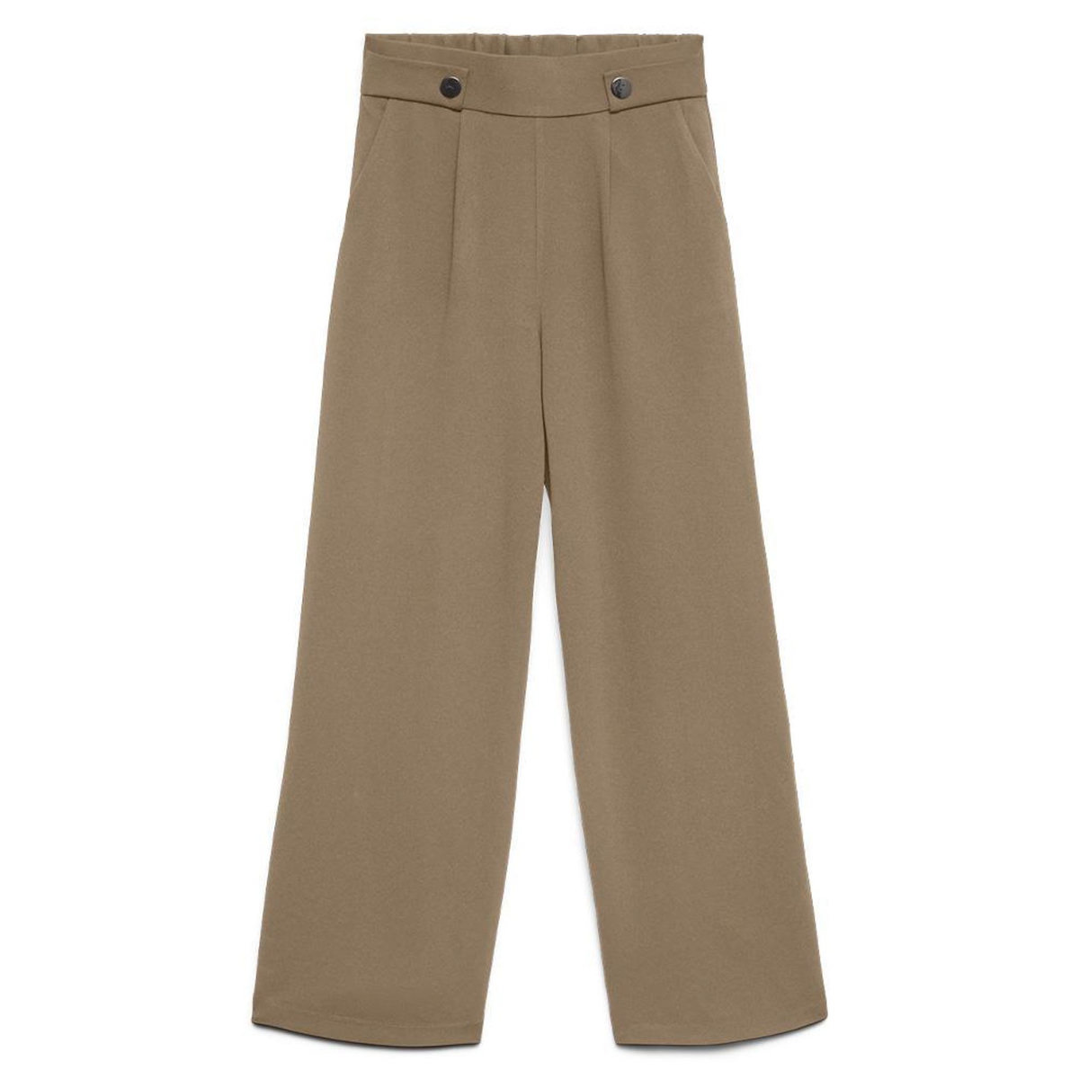 Vero Moda Pantalon Camel Femme Vero Moda May Button
