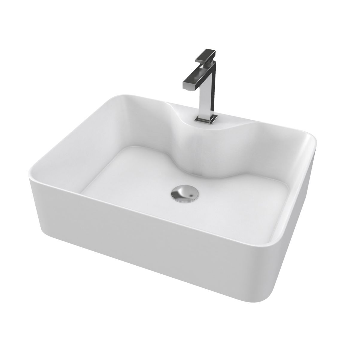 Vasque en céramique rectangulaire Dark fjord