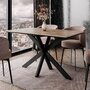 Voir la diapositive 1 : BEST MOBILIER Tom - table à manger - plateau effet bois - pieds en métal - 4 à 6 personnes