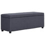 Voir la diapositive 4 : VIDAXL Banc avec compartiment de rangement 116 cm Gris foncé Polyester