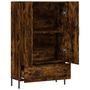 Voir la diapositive 5 : VIDAXL Buffet haut chene fume 69,5x31x115 cm bois d'ingenierie