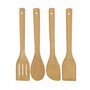  4 spatule en bambou bois cuillere ustensile cuisine