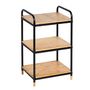 Voir la diapositive 1 : Wenko Etagère basse 3 niveaux en MDF et Métal - Noir et Beige