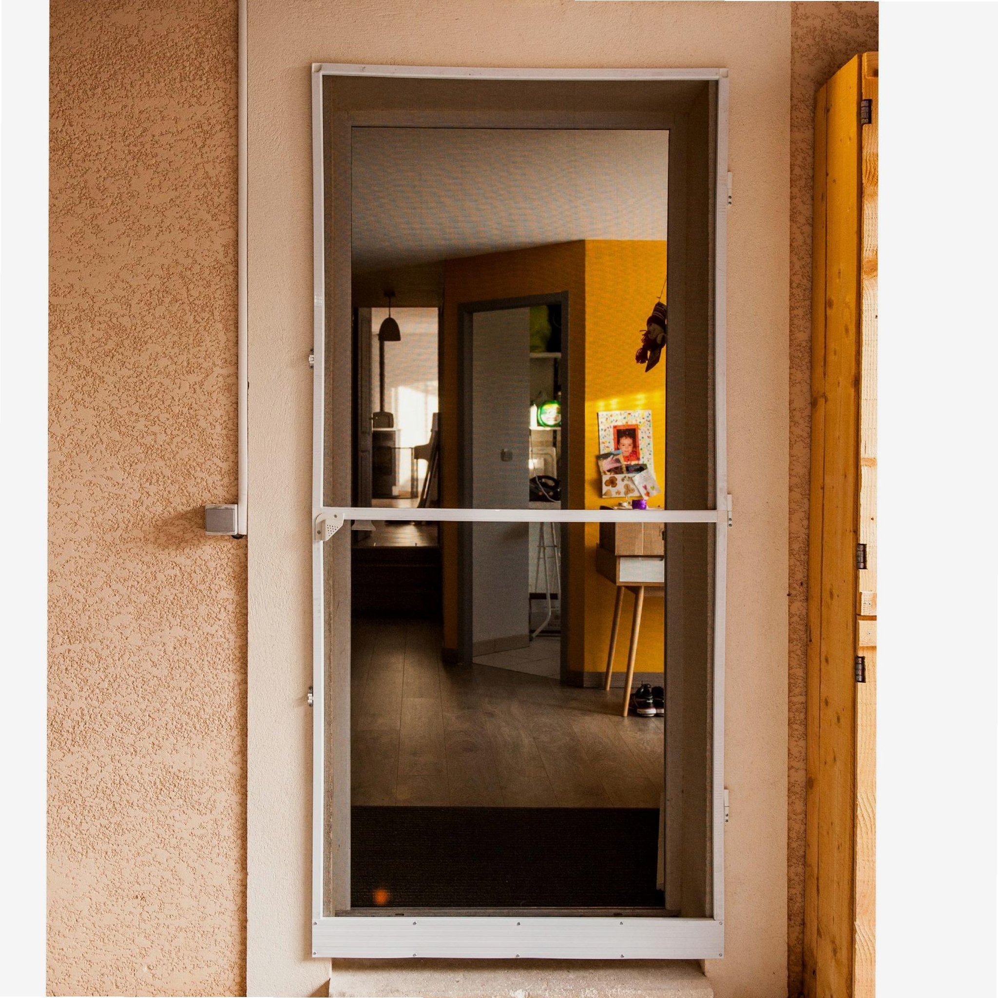 Voir la diapositive 3 : WERKAPRO Porte moustiquaire cadre alu 100 x 225 cm WERKA PRO
