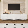 Voir la diapositive 2 : MERAX Meuble tv blanc 175 cm mdf