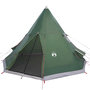Voir la diapositive 4 : VIDAXL Tente de camping tipi 4 personnes vert impermeable